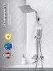 Душевая стойка РМС SUS125-009DK с тропическим душем Нержавеющая сталь