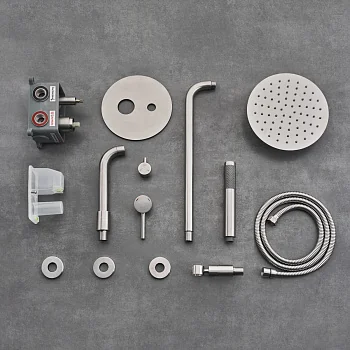 Душевой комплект встраиваемый РМС SUS129-1S Нержавеющая сталь