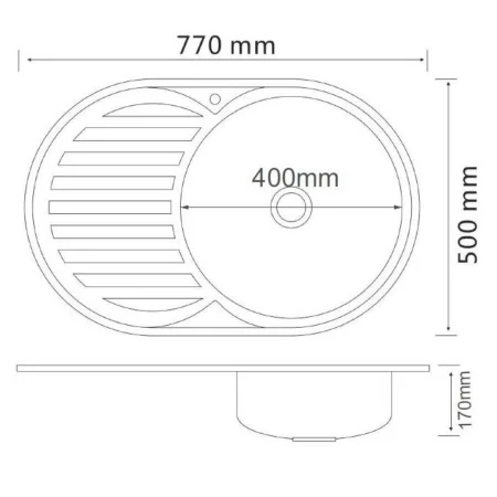 Мойка для кухни РМС MD6-7750OVR Врезная матовая