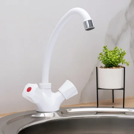 Смеситель для кухни РМС PL4-271F Высокопрочный пластик Белый