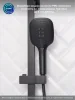 Душевая стойка РМС SUS125BL-009DK с тропическим душем Нержавеющая сталь Черный