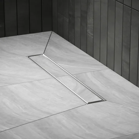 Трап для душа линейный РМС ТЛ02-50х7см Нержавеющая сталь