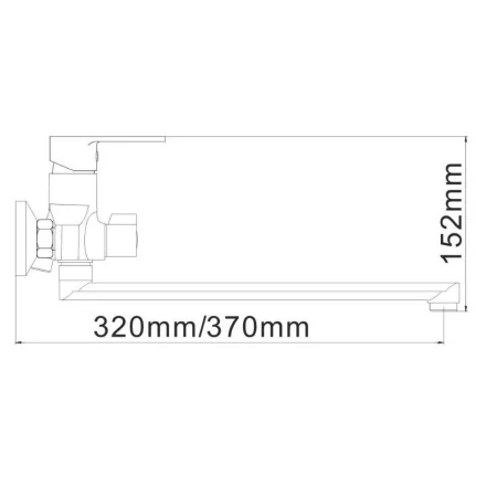 Смеситель  для ванны с душем BOOU B8289-18F универсальный Латунь