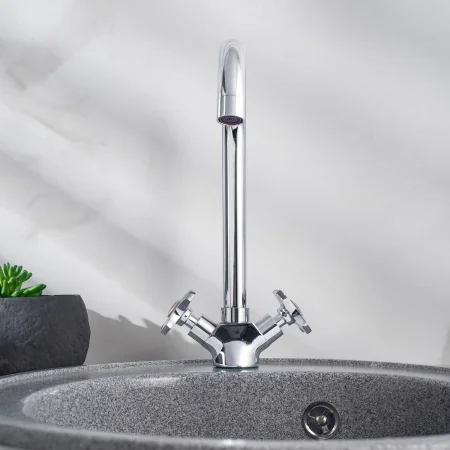 Смеситель для кухни РМС SL115-274F двуручковый Хром