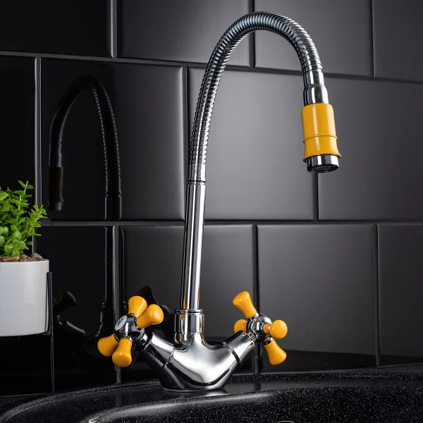 Смеситель для кухни РМС SL92YW-279F гибкий излив Хром