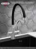 Смеситель для кухни РМС SUS127BL-016F-015 с фильтром для питьевой воды Нержавеющая сталь Черный