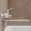 PL7-006E Смеситель для ванны с длинным изливом из высокопрочного пластика-Белый