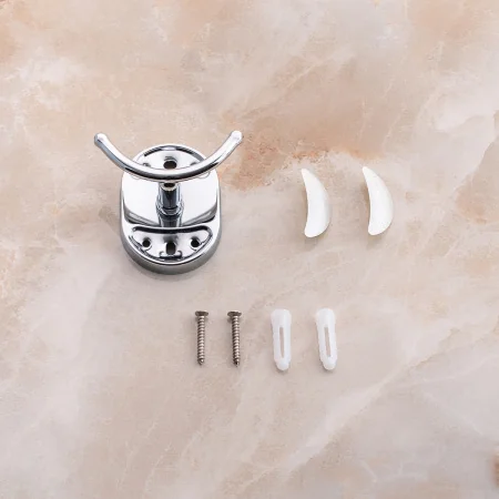 Крючок для халата РМС A5021 глянцевый двойной Хром