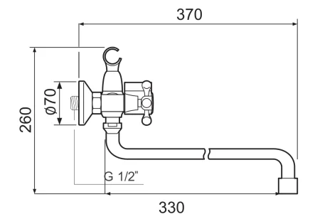 Изображение смеситель для ванны с душем рмс sl71-140 хром