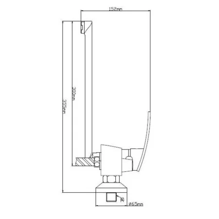 Смеситель  для ванны с душем BOOU B8213-46F универсальный Латунь