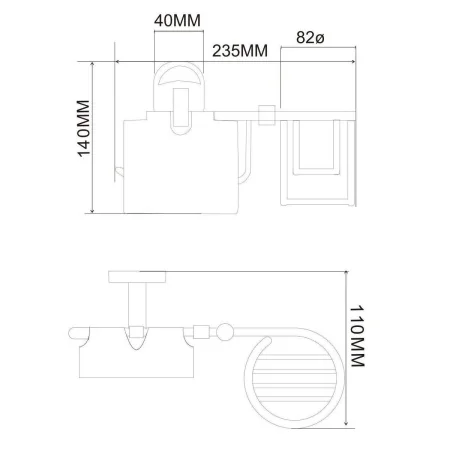 Держатель для туалетной бумаги и освежителя РМС A4020 глянцевый