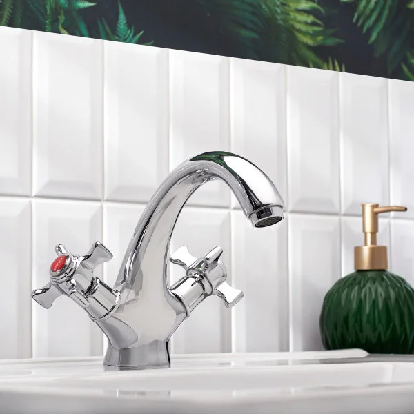 Смеситель для раковины BOOU BA5341-1-B723 двуручковый Латунь