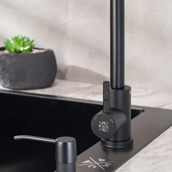 Смеситель для кухни РМС SUS124BL-017F Нержавеющая сталь Черный