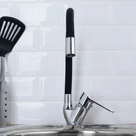 Смеситель для кухни РМС SL137BL-016F гибкий излив Хром