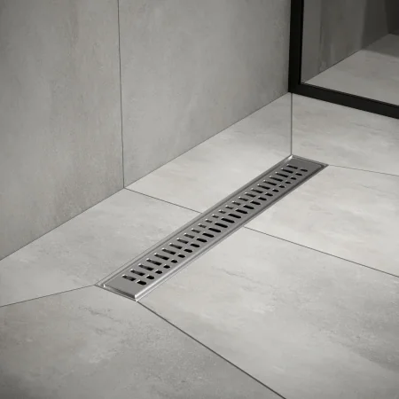 Трап для душа линейный РМС ТЛ03-50х7см Нержавеющая сталь