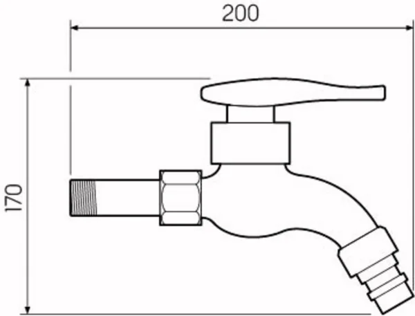 SL79-270 Смеситель водоразборный для одной воды
