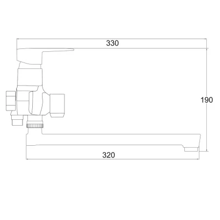 Смеситель для ванны с душем РМС PL6-006E Высокопрочный пластик Белый Смеситель для ванны с душем РМС PL6-006E Высокопрочный пластик Белый