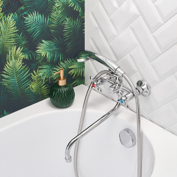 Смеситель  для ванны с душем BOOU BA5318-3-C007-B702 двуручковый Латунь