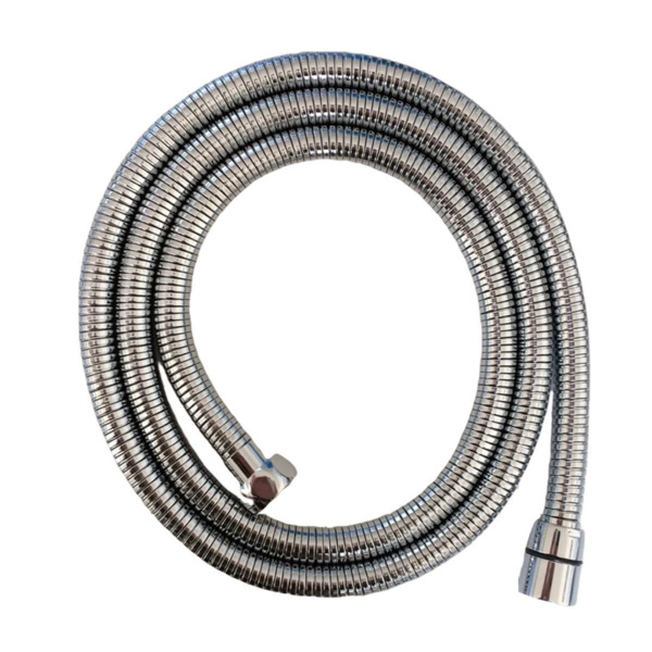 Шланг для душа SH 08 с двойным замком и с мелким шагом плетения растяжной 150 см-190 см Хром