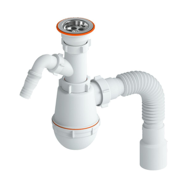 Сифон для мойки с выходом под стиральную машину РМС СМ-03