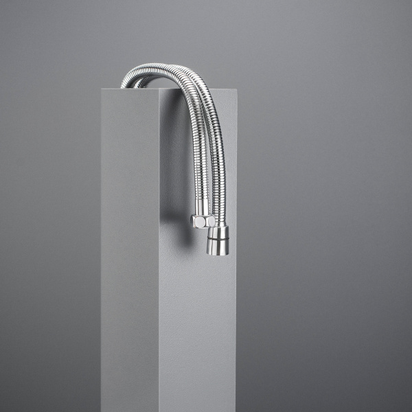 Шланг для душа SH 08 с двойным замком и с мелким шагом плетения растяжной 150 см-190 см Хром