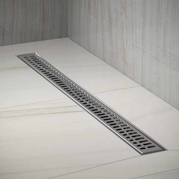 Трап для душа линейный РМС ТЛ03-80х7см Нержавеющая сталь