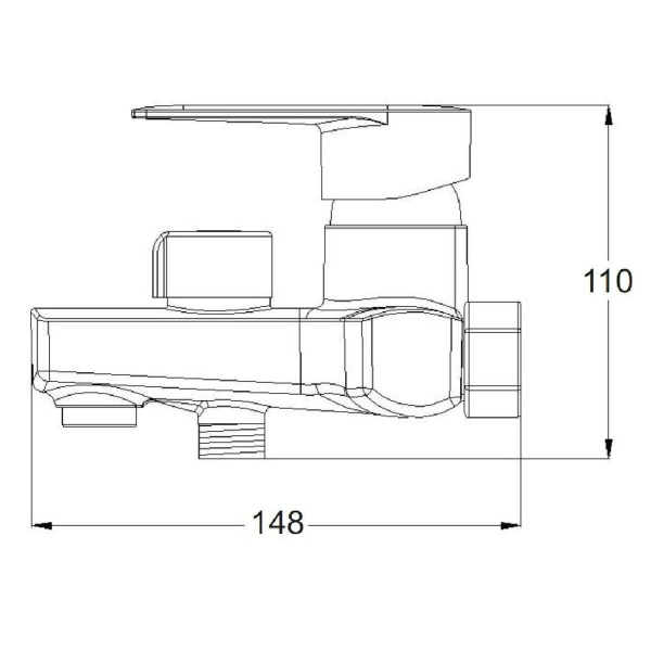 Смеситель для ванны РМС PL6-009E Высокопрочный пластик Белый