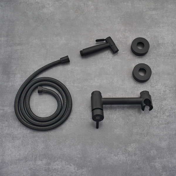 Гигиенический душ со смесителем РМС SUS129BL-5-2 Черный