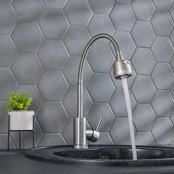 Смеситель для кухни РМС SUS124-016F Нержавеющая сталь