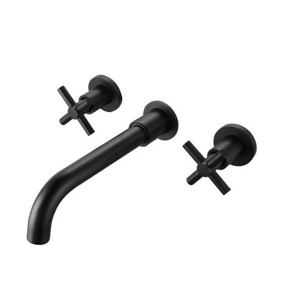 Смеситель для раковины РМС SUS129BL-4 встраиваемый Нержавеющая сталь Черный