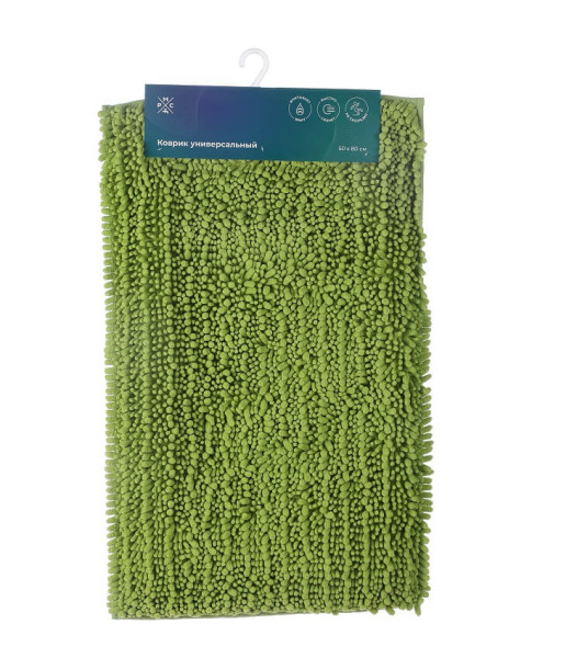 Изображение коврик для ванной универсальный зеленый рмс к-04зл-50х80