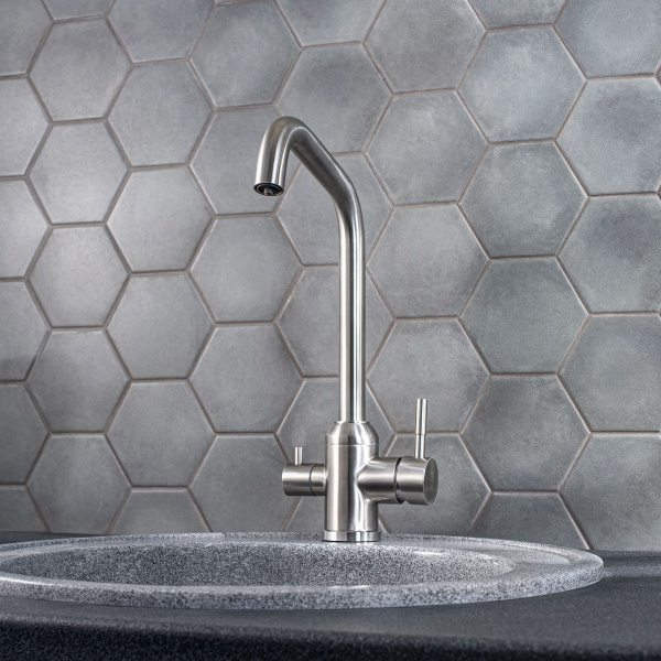 Смеситель для кухни РМС SUS124-017F-015 с фильтром для питьевой воды Нержавеющая сталь