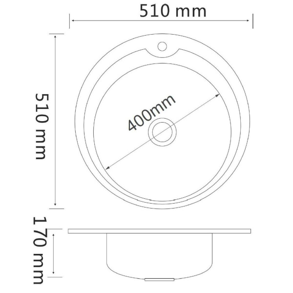 Мойка для кухни РМС MG6-51 Врезная глянцевая