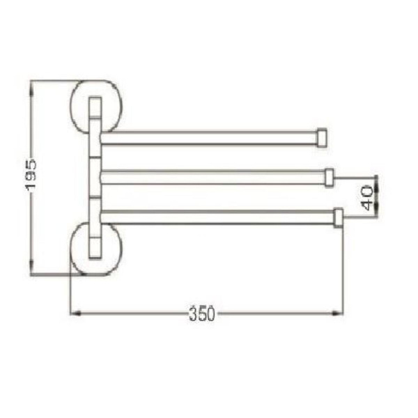 Держатель для полотенца РМС A1025 Поворотный тройной