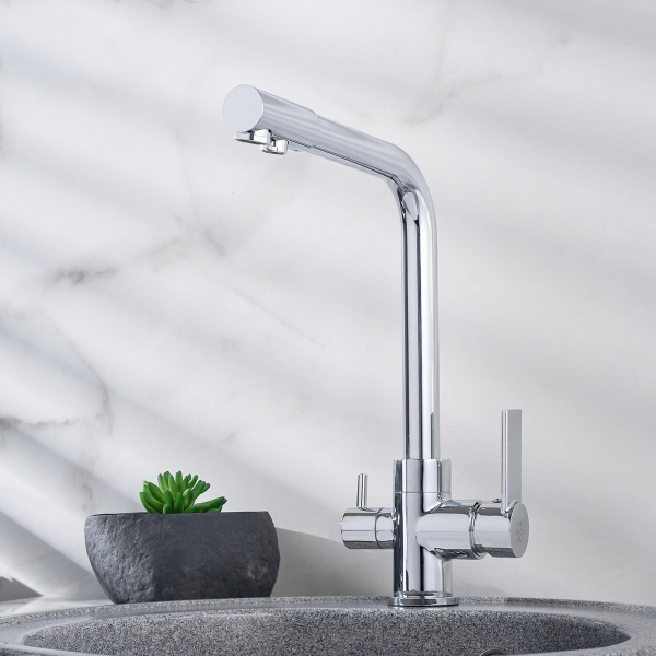 Смеситель для кухни РМС SL130-015F с фильтром для питьевой воды Латунь