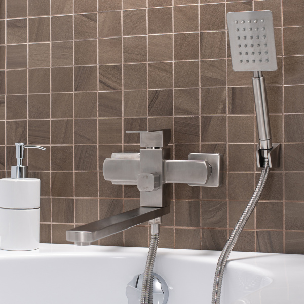 Смеситель  для ванны с душем РМС SUS125-006EP Нержавеющая сталь