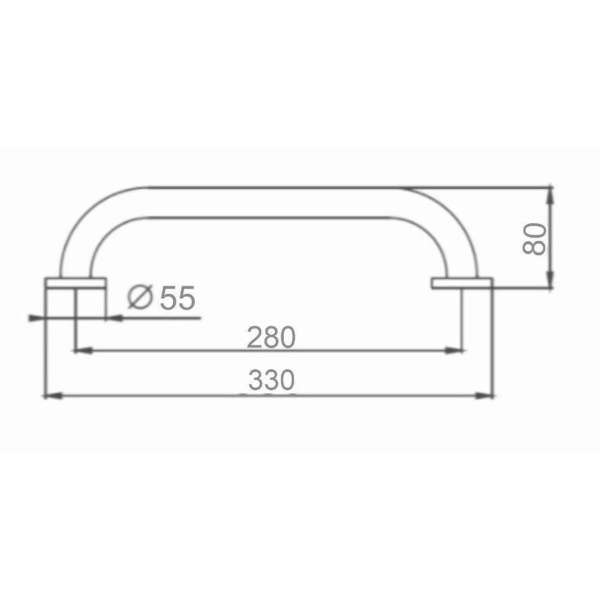 Поручень для ванны РМС A1027 Прямой