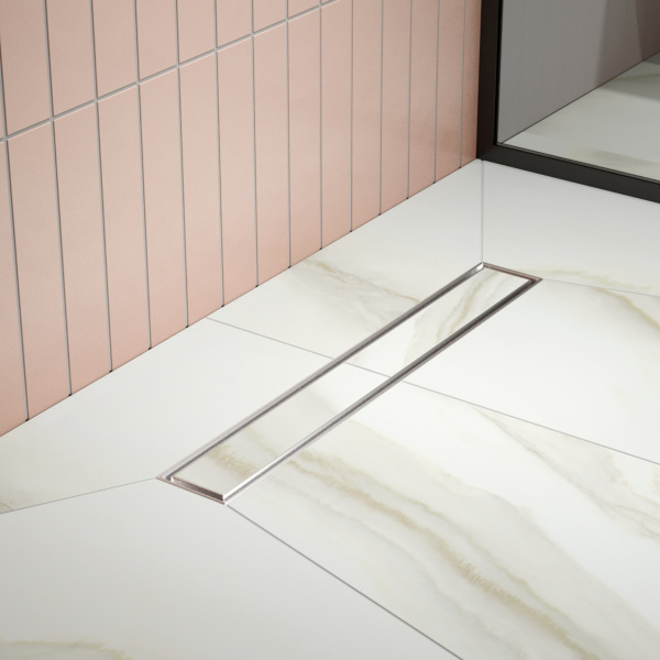 Трап для душа линейный РМС ТЛ01-50х7см Нержавеющая сталь