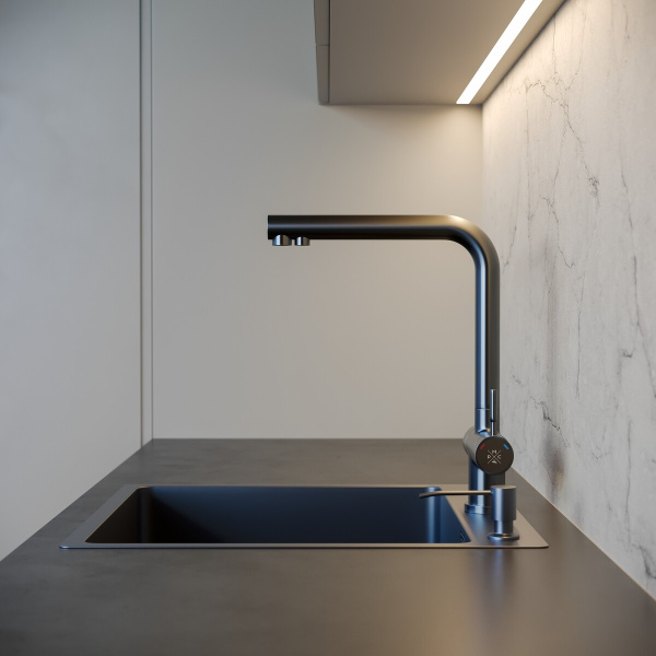 MR-5050BL Matte Набор 3 в 1 РМС (кухонная мойка+ корзина раздвижная+ дозатор врезной)