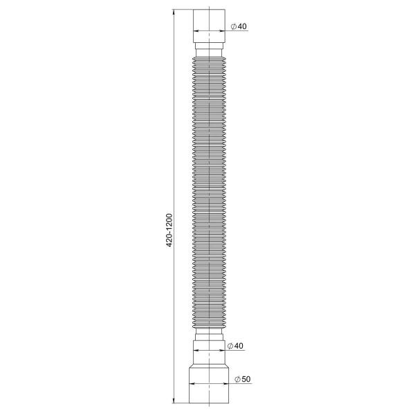Гофра для раковины РМС ГО-1,2 без гайки Белая