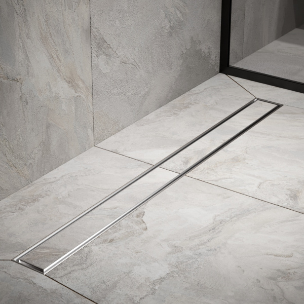 Трап для душа линейный РМС ТЛ01-80х7см Нержавеющая сталь