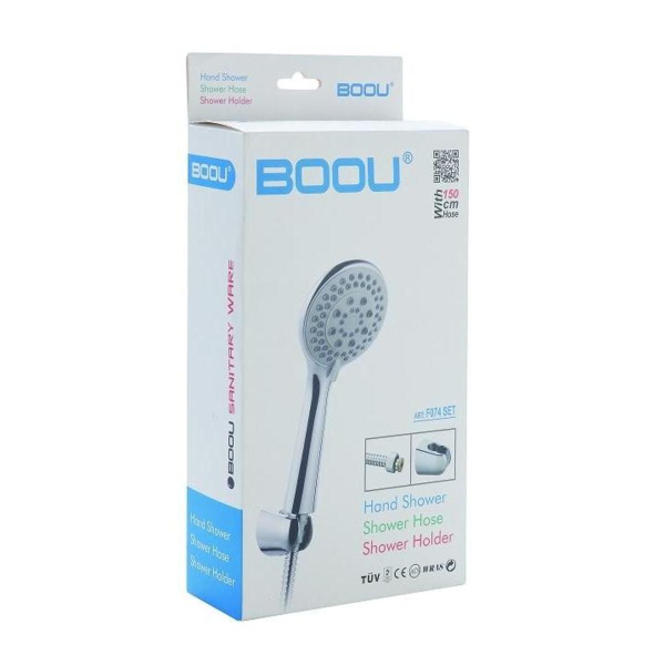 Душевой гарнитур на держателе BOOU F074SET Хром