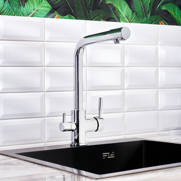 Смеситель для кухни BOOU 91401 с фильтром для питьевой воды Латунь