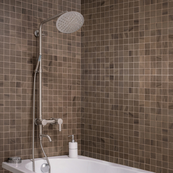 Душевая стойка РМС SUS124-009DK с тропическим душем Нержавеющая сталь