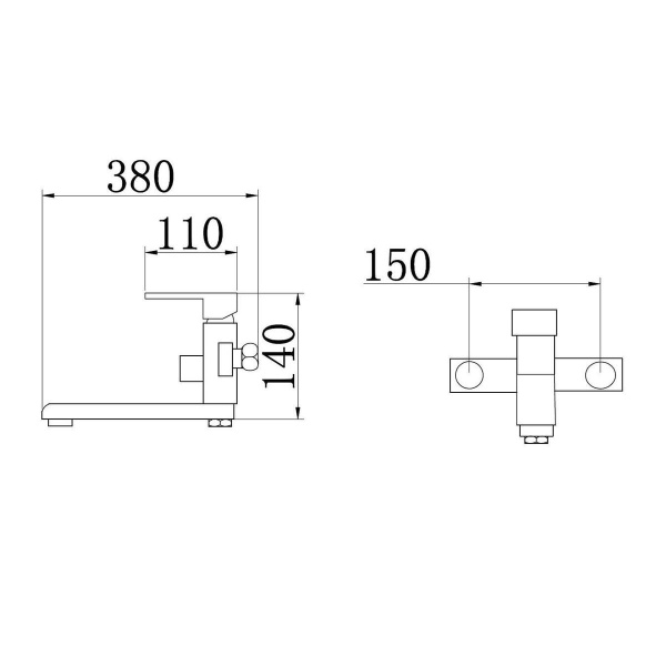 Смеситель для ванны с душем РМС SL144-006E универсальный Хром