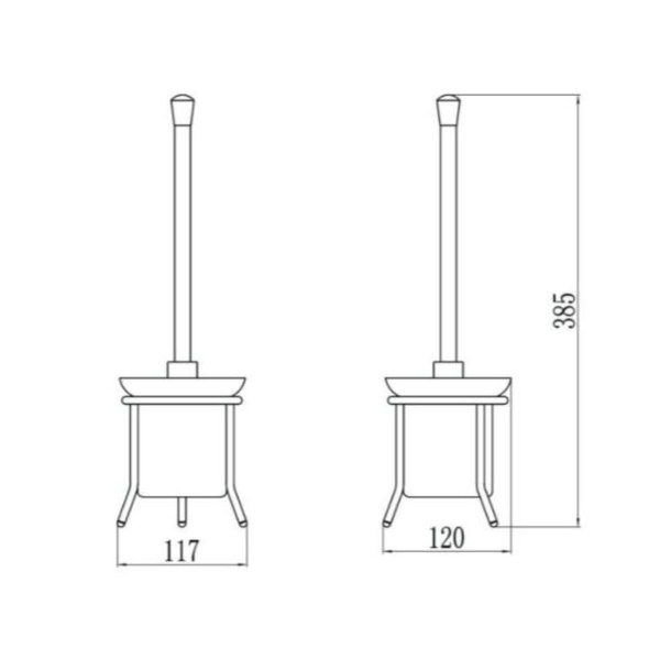 Ершик для туалета РМС A7021 напольный Стекло