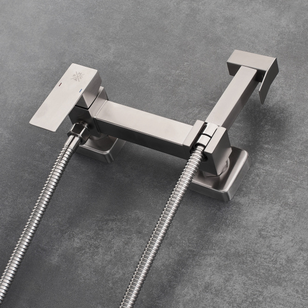 Гигиенический душ со смесителем РМС SUS129-6-2 Нержавеющая сталь