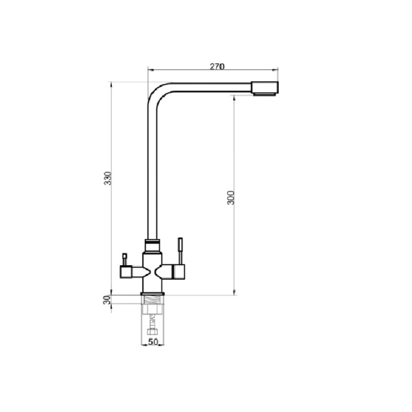 SUS125BL-017F-015 Смеситель для кухни с переключением фильтра для питьевой воды