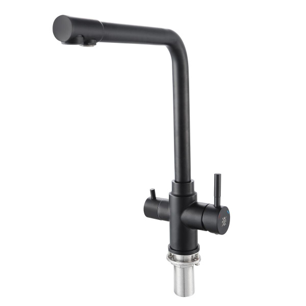 Смеситель для кухни РМС SUS125BL-017F-015 с фильтром для питьевой воды Нержавеющая сталь Черный