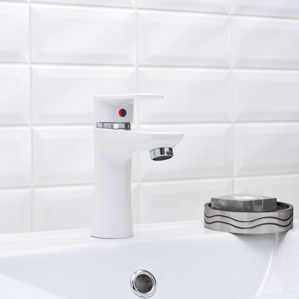 Смеситель для раковины РМС PL6-001F Высокопрочный пластик Белый